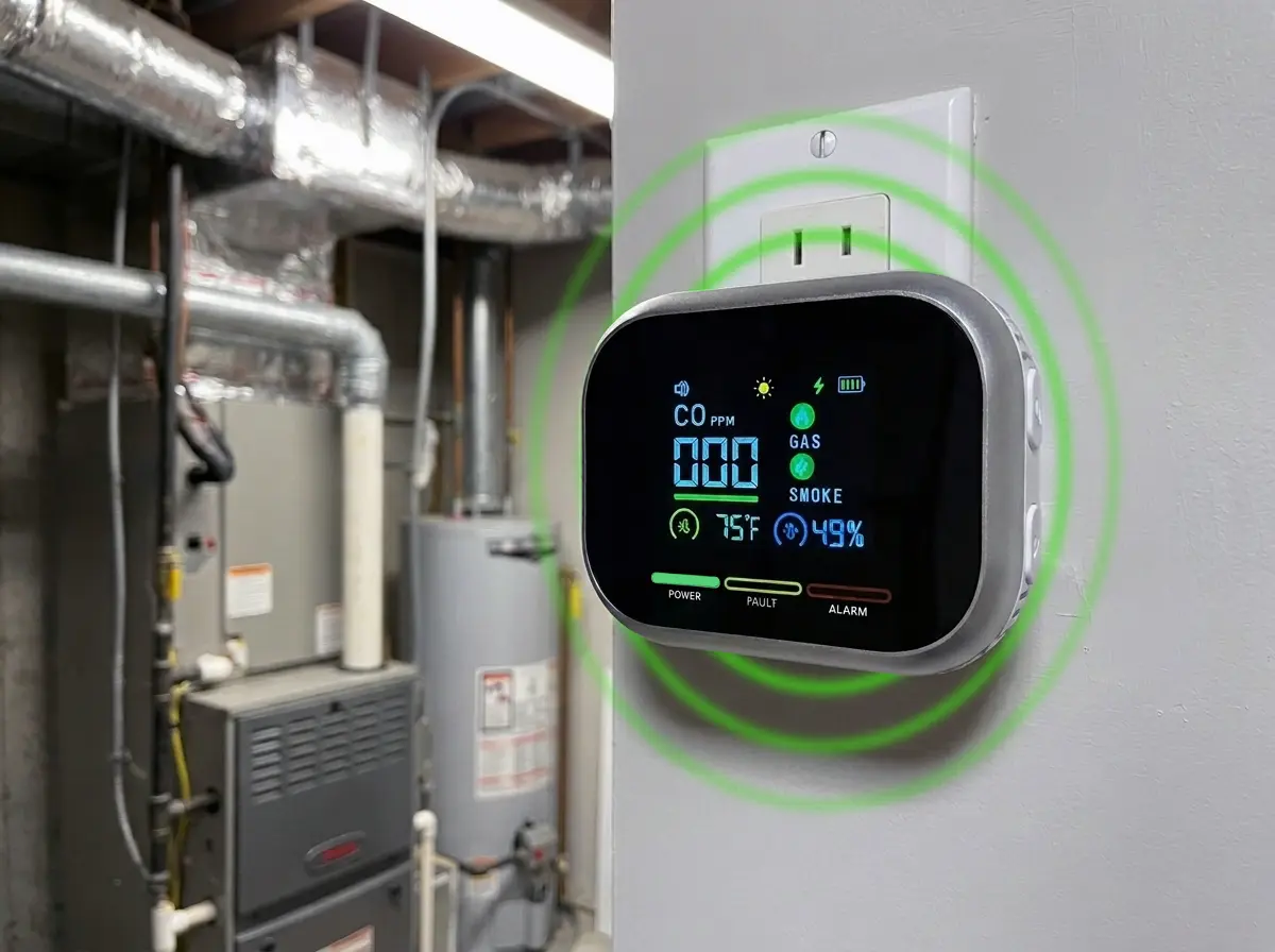 {process.env.MAIN_PRODUCT_NAME} detector mounted next to home furnace